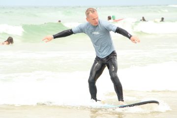 premiere mousse du surfeur debutant cours de surf adultes à seignosse